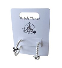 Disney Parks Mickey Mouse Silver Toned Hoop Earrings