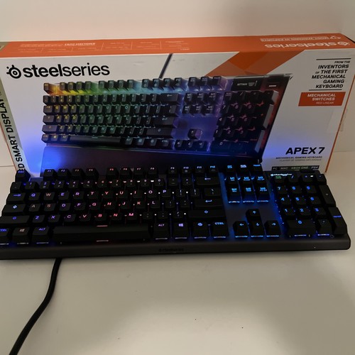 SteelSeries - Apex 7 Wired Mechanical Red Linear Switch Gaming Keyboard - Black - Zdjęcie 6 z 6