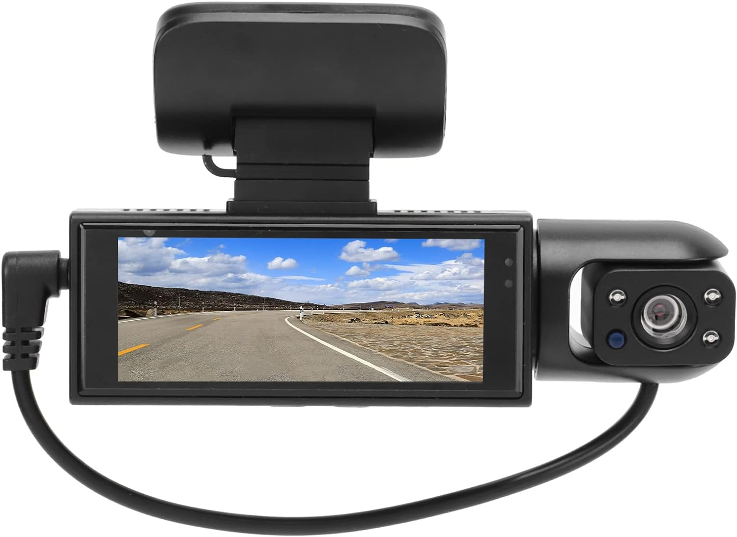 Dual Cam, Car Driving Recorder, 3.16 Inch IPS Screen Camera, Motion Detection, I
