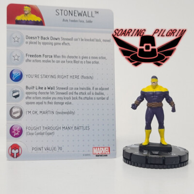 Marvel Heroclix STONEWALL - 016 - COMMON Uncanny X-Men Set #16