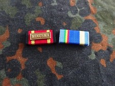 S1-53) Bundeswehr Einsatzmedaille Ordensspange Bandspange MINUSMA bronze+UN Mali