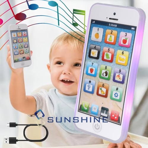 Cellphone Toy for Toddlers 12+ Months - Musical pretend phone with Lights Sound