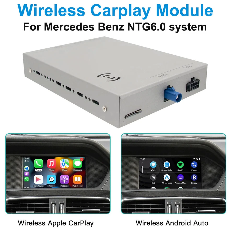 Wireless Carplay Android Auto For Mercedes-Benz A B G V Class GLB GLS GLE NTG6.0 Foto 2 de 4