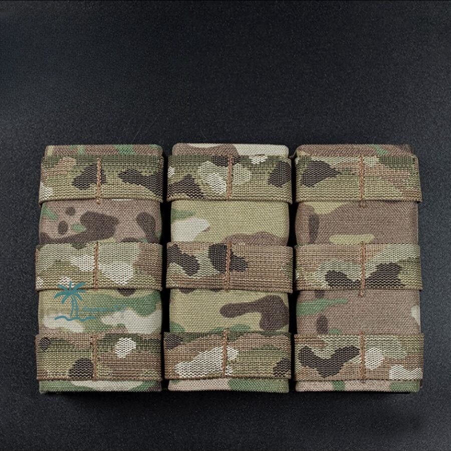 Magazine Pouch Tactical Triple 5.56 Open Top Molle Rifle Mag Holders