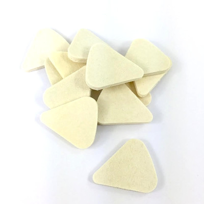 (12 PACK) Grover Pear Shape White Felt Guitar/Bass/Uke/Mandolin Picks 2554