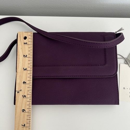 Borsa a tracolla piccola viola A New Day ecopelle con tracolla rimovibile NUOVA - Foto 5 di 9