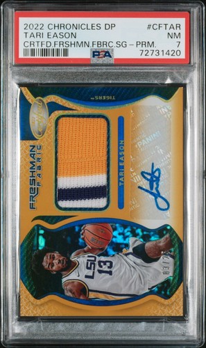 PSA 7 - TARI EASON #/25 Auto 2022 Chronicles Certified Freshman Fabric PRIME RPA