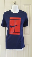 Nike Court Men's Tennis T-shirt Heritage Logo DJ2594-429 Blue