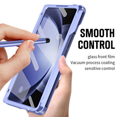 For Samsung Galaxy Z Fold5 Hybrid Armor Cover Case Glass Screen Protector + Pen
