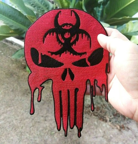 Skull Grim Reaper Danger angels Punisher Dark Dead Embroidered Iron-On Sew patch - Picture 2 of 6