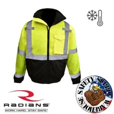 2XL-5XL Radians SJ11QB ANSI Class 3 Quilted Lined Weatherproof Bomber Jacket