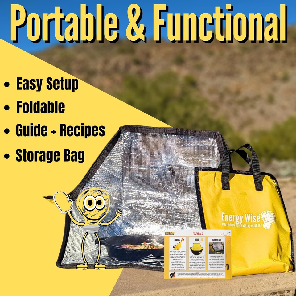 Premium Solar Oven, Portable Outdoor Cooker & Camping Reinforced... eBay