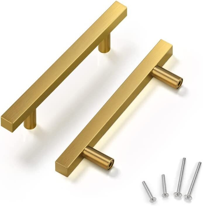 12pc Probrico Gold Brushed Kitchen Cabinet Handle Dresser Drawer Pulls  3.75" C/C | eBay