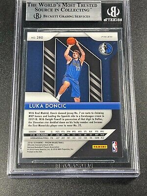 LUKA DONCIC 2018 PANINI PRIZM #280 SILVER PARALLEL ROOKIE RC BGS 9 W/2 9.5  SUBS