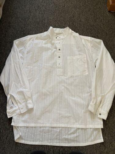 SCULLY white shirt Western Shirt Men's Medium 100% Cotton - Picture 1 of 14