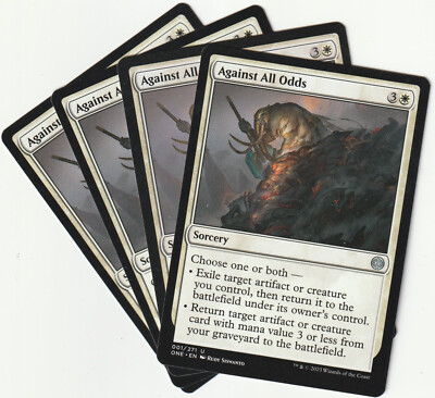   4 MAGIC The Gathering AGAINST ALL ODDS White Sorcery PLAYSET ONE/EN NM/EX
