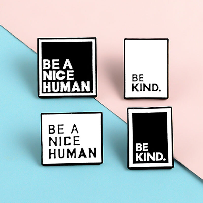 Funny Black Lapel Pin Brooch for Chest Jewelry Badge with Playful Tw