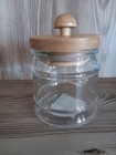 HOBBY LOBBY CRAFTGlass Jar with Wood Lid 10oz Thick High Quality Salt/Sugar Jar  — photo 3