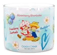 Goose Creek Candle STRAWBERRY SHORTCAKE & HUCKLEBERRY PIE 🫐🍓  * NEW 3 WICK *