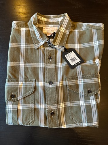 Filson kurzärmliges leichtes Alaskan Guide Hemd, M, GrnWtPld, #20248771