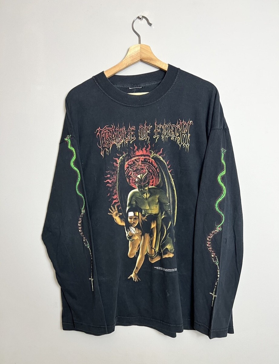 Vintage 2000 Cradle of Filth Behind Me Satan 90s Band Tshirt xl