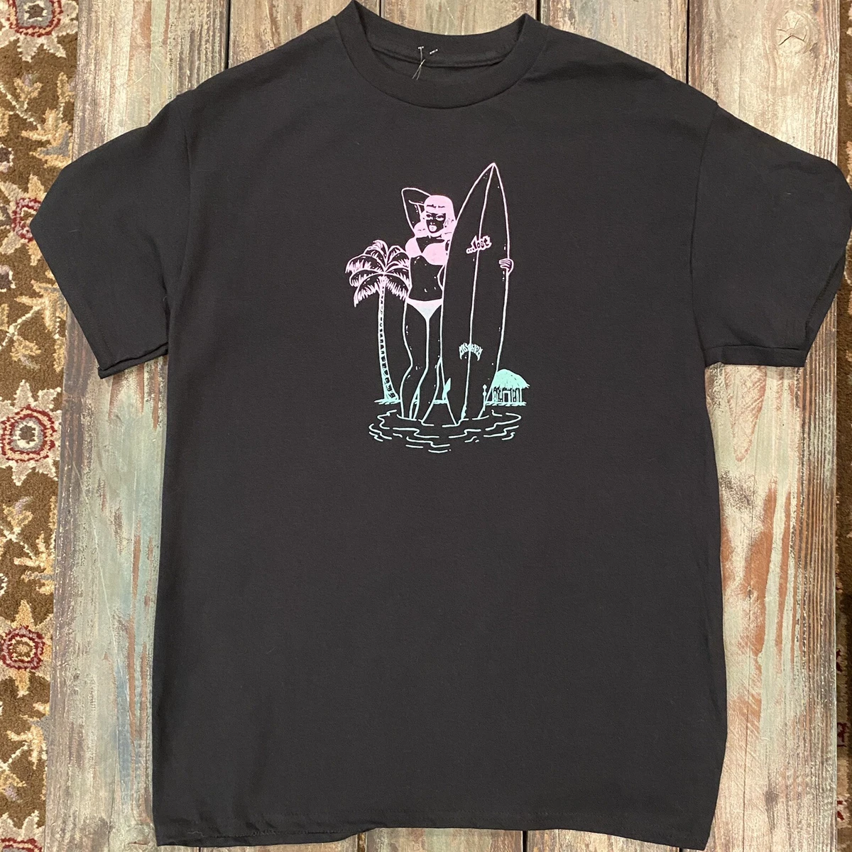 Lost Mayhem Med NWT T Shirt Bikini Surf Girl Men s Black
