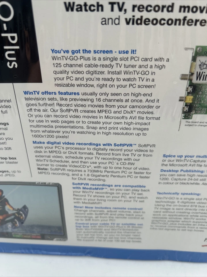 Hauppauge! WinTV- Radio. Model 401. Brand New - Sealed - Image 4 of 4