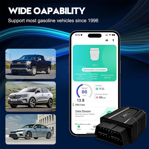 OBD2 Scanner Reader Bluetooth Wireless Auto Diagnostic Scan Tool for iOS Android - Picture 6 of 20