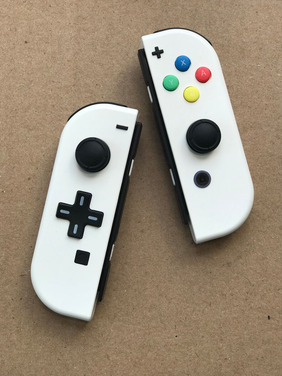 Nintendo Switch Custom Joy Con Controller Joy-Cons White D-PAD NEW