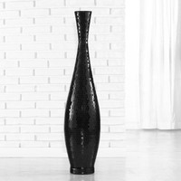 Black Trumpet Mosaic Floor Vase Black Trumpet Mosaic Floor Vase