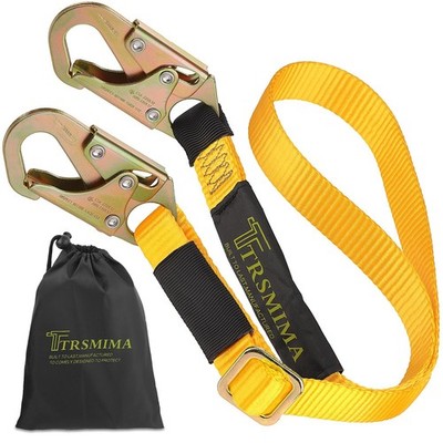 TRSMIMA Tree Climbing Safety Lanyard - 4ft to 6ft Adust Fall protection Webbi...