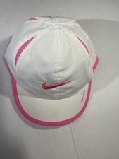 Nike Featherlight Girl Baby Hat White Pink Dri Fit Toddler