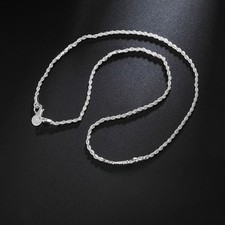 Hot-selling trend jewelry factory direct sales silver-plated twist rope necklace