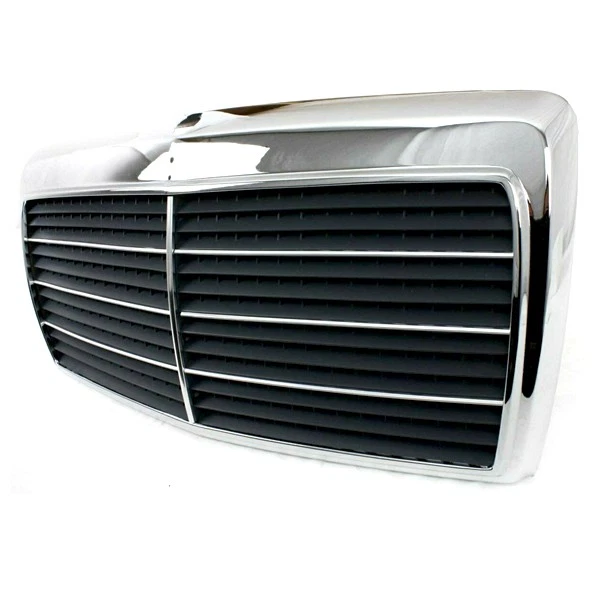 For 87-93 Benz 300D 300E 400E 500E (W124) Front Grille Assembly Chrome & Gray - Image 2 of 4