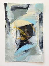 Dipinto originale dipinto a mano astratto tecnica mista 5”x7” di Natasha Curry