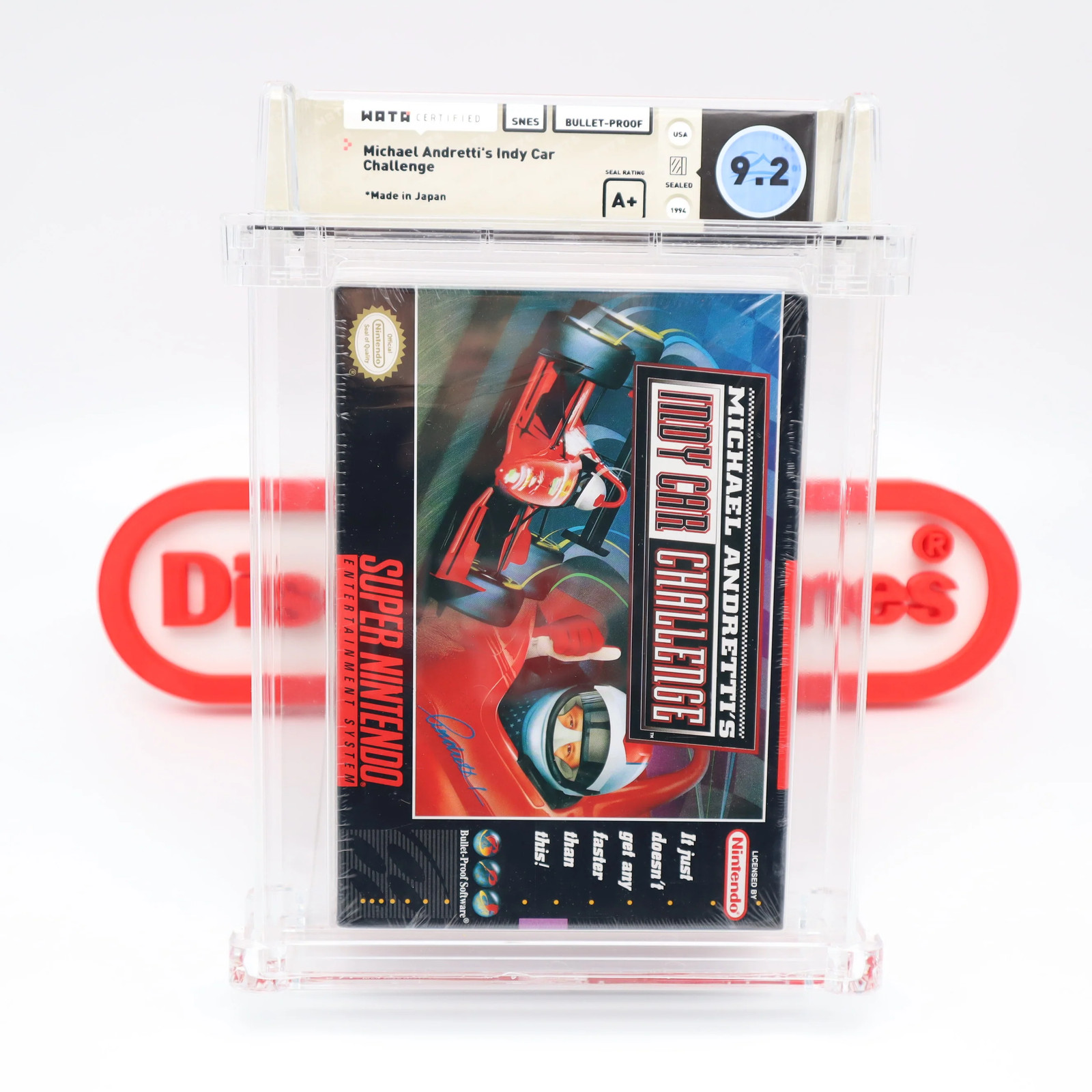 SNES Super Nintendo MICHAEL ANDRETTI'S INDY CAR CHALLENGE - WATA GRADED 9.2 A+!