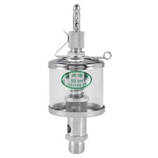 2X(50mL Engine Machine Lubricator Oil  Drip Feed Oiler Clear+Silver Z1K1)4696