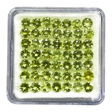 VVS 50 Pcs Natural Peridot 4mm Round Cut Loose Top Quality Loose Gemstones Lot