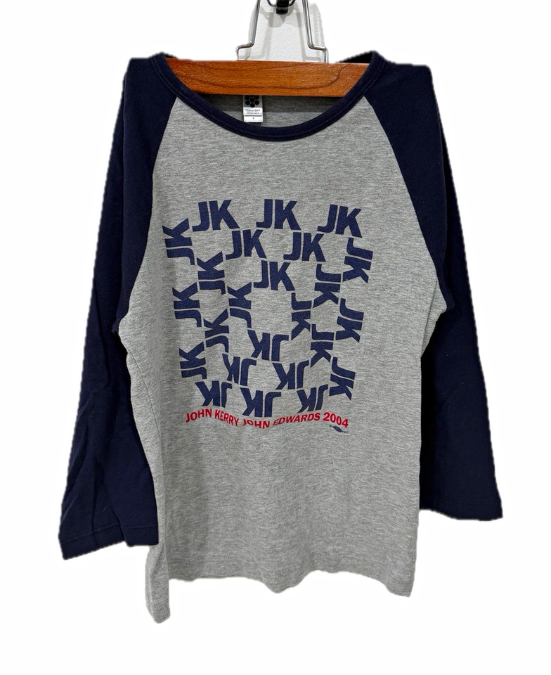 Vintage John Kerry John Edwards 2004 Election Graphic Raglan T-Shirt