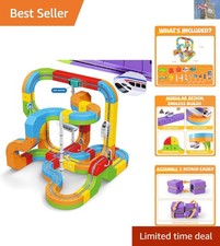 Gravity-Defying Electric Train Set - Flexible 3D Race Track for Kids 4-8