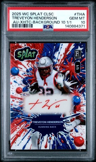 2025 WC Splat Treveyon Henderson CROSSHATCH Rookie RC Auto #'D 1/1 #THA PSA 10