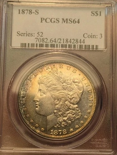 1878-S $1 Morgan Silver Dollar PCGS MS64 Proof Like Gem