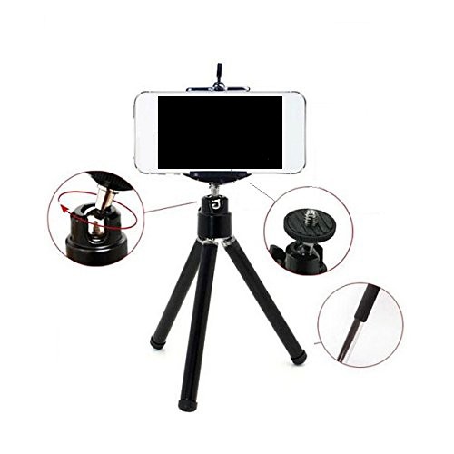 Treppiede Universale K-S-Trade In Alluminio Per Smartphone E Fotocamera, Compatto E Leggero (66g), Gambi Estensibili - 2