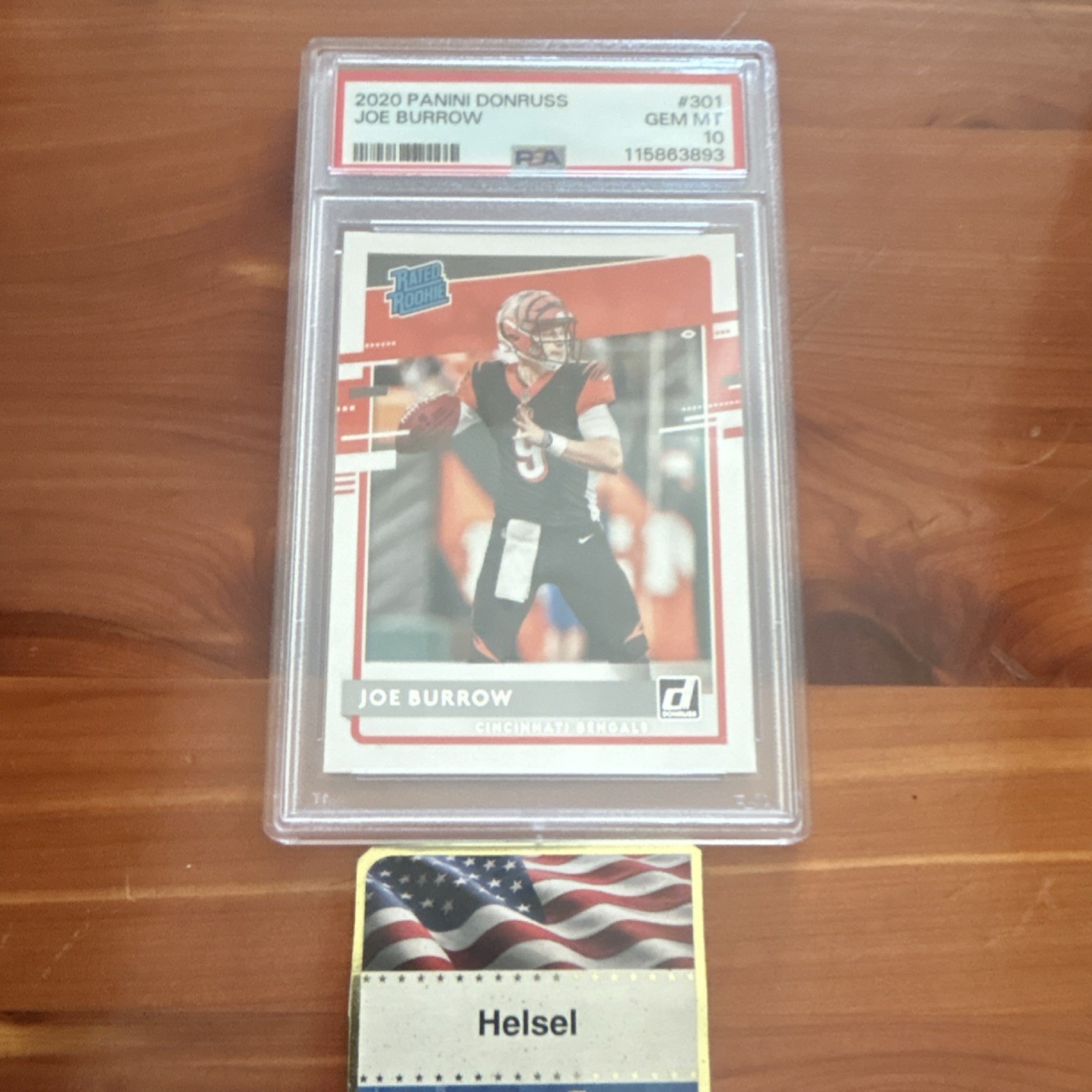 Panini Donruss Optic 2020 Rated Rookies Joe Burrow #151 PSA 10 Rookie Bengals