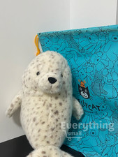 Jellycat Galumphous Seal Plush Toy with DUST BAG White Seal Soft Doll