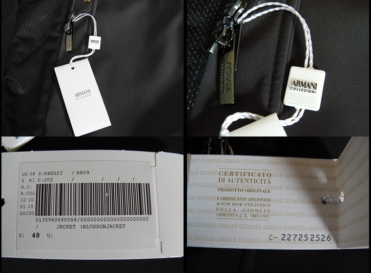 Unused Armani Collezioni Simple Coat Jacket Outer Mens Size 48 Dark Brown image 9
