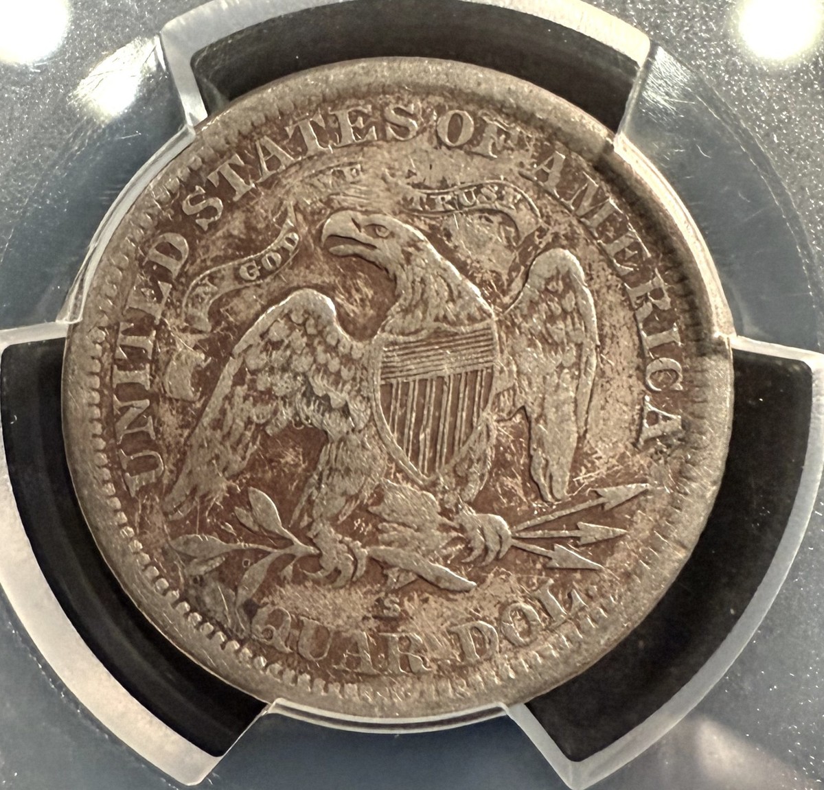 1869-S Seated Liberty Silver Quarter - PCGS VF Details - Key Date