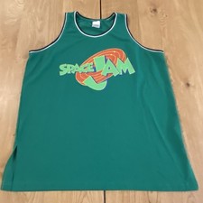 Space Jam Vintage Tank Men  s Medium Green Basketball Jersey Style Looney Tunes
