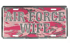 Air Force Wife Pink Camo License Plate Made In Usa