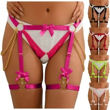 1Pc Women Garter Harness Belt Body Corset Elastic Harness Open-Crotch Lingerie